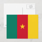 Briefkaart met de vlag van Kameroen (Voorkant / Achterkant)