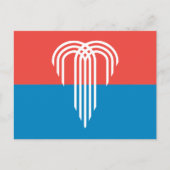 Briefkaart met de vlag van Kansas City, Missouri (Voorkant)