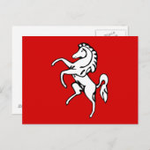 Briefkaart met de vlag van Kent, Engeland (Voorkant / Achterkant)