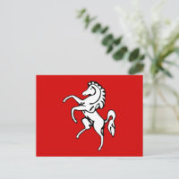 Briefkaart met de vlag van Kent, Engeland
