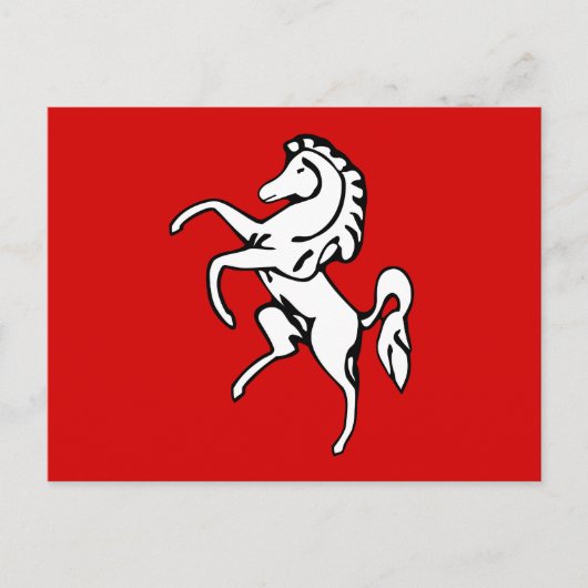 Briefkaart met de vlag van Kent, Engeland (Voorkant)