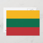 Briefkaart met de vlag van Litouwen (Voorkant / Achterkant)