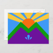 Briefkaart met de vlag van Manitou Springs (Voorkant / Achterkant)