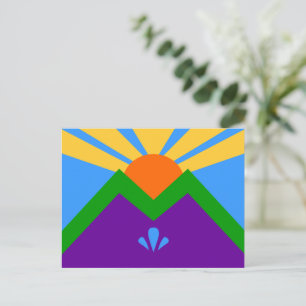 Briefkaart met de vlag van Manitou Springs