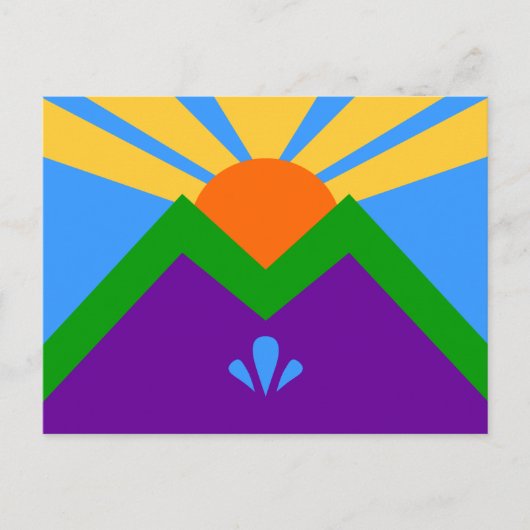 Briefkaart met de vlag van Manitou Springs (Voorkant)