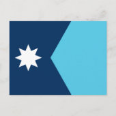Briefkaart met de vlag van Minnesota, Verenigde St (Voorkant)