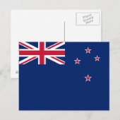 Briefkaart met de vlag van Nieuw-Zeeland (Voorkant / Achterkant)