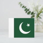 Briefkaart met de vlag van Pakistan (Staand voorkant)