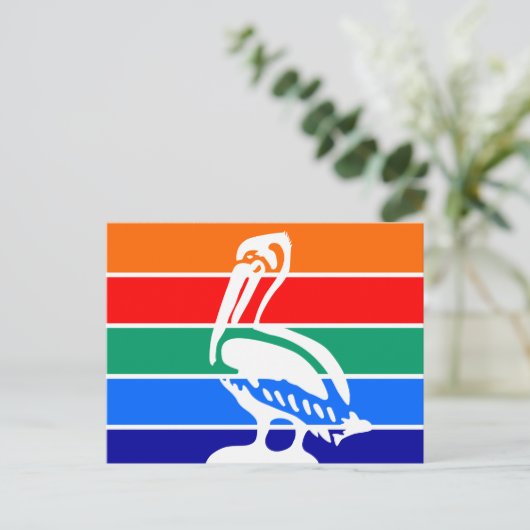 Briefkaart met de vlag van Sint-Petersburg (Staand voorkant)