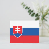 Briefkaart met de vlag van Slowakije (Staand voorkant)