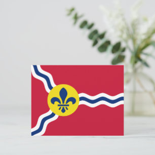 Briefkaart met de vlag van St. Louis, Missouri