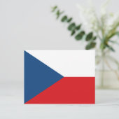 Briefkaart met de vlag van Tsjechië (Staand voorkant)