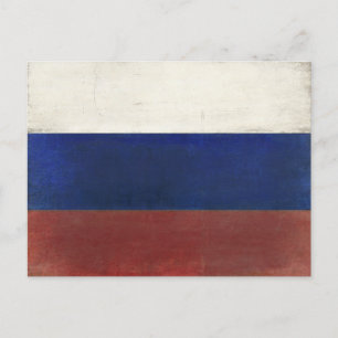 Briefkaart met de vuile  vlag uit Rusland