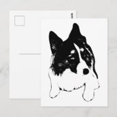 Briefkaart met dennenranden (Voorkant / Achterkant)