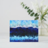 Briefkaart met digitale golfkunst (Staand voorkant)
