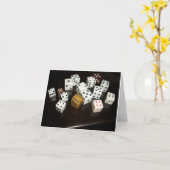 briefkaart met dobbelstenen (Gele Bloem)