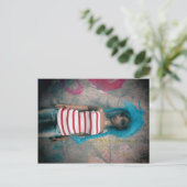 Briefkaart met dolle-bobie-dolk in Azië (Staand voorkant)