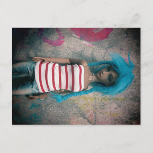 Briefkaart met dolle-bobie-dolk in Azië