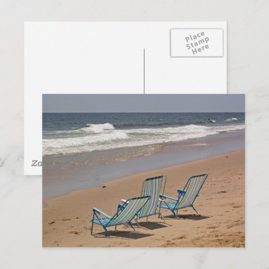 Briefkaart met drie leerstoelen (Voorkant / Achterkant)