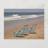 Briefkaart met drie leerstoelen (Voorkant)