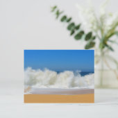 Briefkaart met drijvende oceaangolven (Staand voorkant)