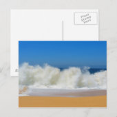 Briefkaart met drijvende oceaangolven (Voorkant / Achterkant)