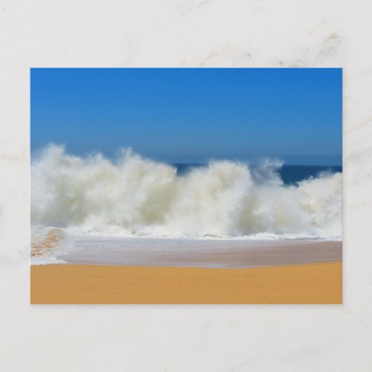 Briefkaart met drijvende oceaangolven (Voorkant)