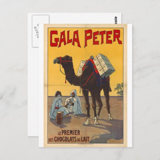 briefkaart met dromedary antiek stijl (Voorkant / Achterkant)