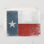 Briefkaart met  druk op de Texas vlag (Voorkant / Achterkant)