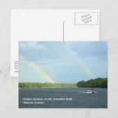 Briefkaart met dubbele regenboog (Voorkant / Achterkant)