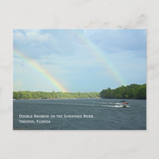 Briefkaart met dubbele regenboog (Voorkant)