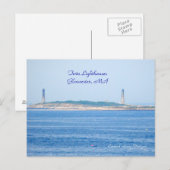 Briefkaart met dubbele vuurtoren (Voorkant / Achterkant)