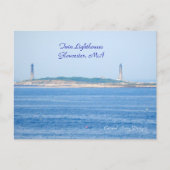 Briefkaart met dubbele vuurtoren (Voorkant)