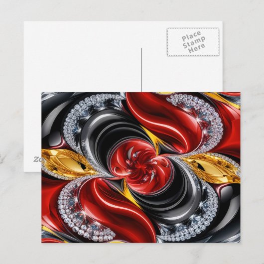 Briefkaart met Duitsland Kleuren Design (Voorkant / Achterkant)