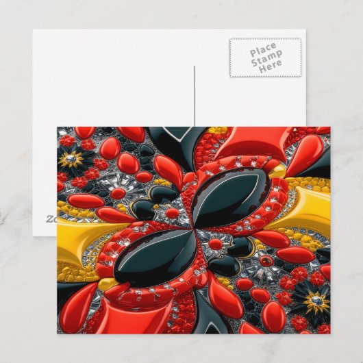 Briefkaart met Duitsland Kleuren Design (Voorkant / Achterkant)