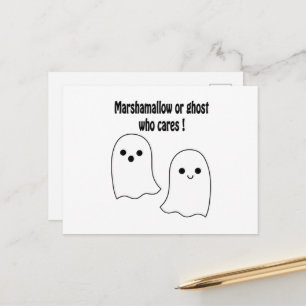 briefkaart met een gedenkachtig spookhalloween