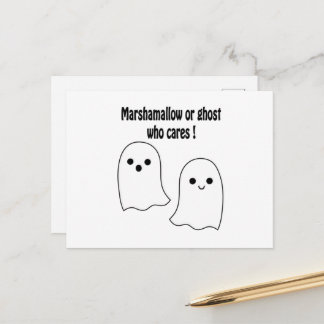 briefkaart met een gedenkachtig spookhalloween