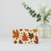 briefkaart met een herfststemming. visitekaartje (Staand voorkant)