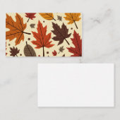 briefkaart met een herfststemming. visitekaartje (Voorkant / Achterkant)
