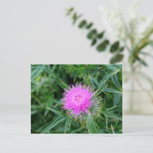 Briefkaart met een levendige dichting. (Staand voorkant)