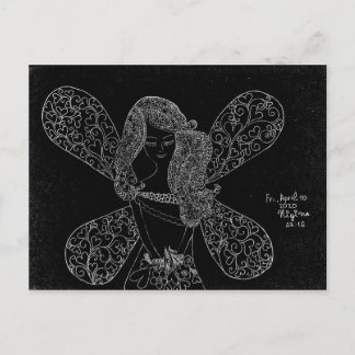 Briefkaart met een mooi kant, gesimuleerd design