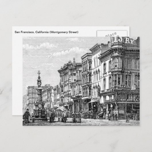 Briefkaart met een oud imago in San Francisco (Voorkant / Achterkant)