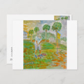 Briefkaart met een postzegel op het achtereind van (Voorkant / Achterkant)