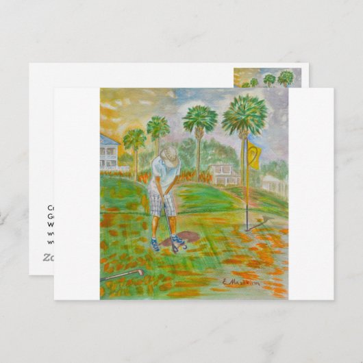 Briefkaart met een postzegel op het achtereind van (Voorkant / Achterkant)