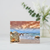 Briefkaart met een prachtige strandscène (Staand voorkant)