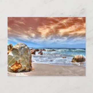 Briefkaart met een prachtige strandscène