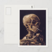 Briefkaart met een rokerende schedel (Voorkant / Achterkant)
