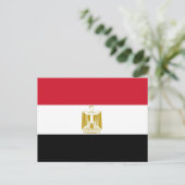 Briefkaart met Egyptische vlag (Staand voorkant)