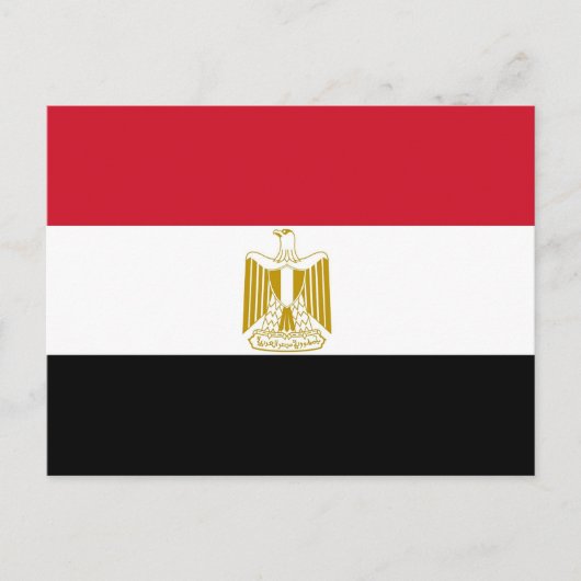 Briefkaart met Egyptische vlag (Voorkant)