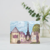 Briefkaart met Eiffeltoren in Parijs (Staand voorkant)